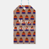 マルチカラーのクリスマス ツリー - ギフト タグ (正面)