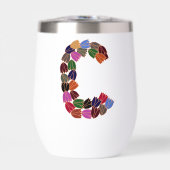 マルチカラーのチューリップの文字“C” (正面)