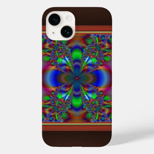 マルチカラーのフラクタルフラワー Case-Mate iPhoneケース (裏面)