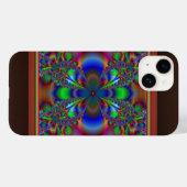 マルチカラーのフラクタルフラワー Case-Mate iPhoneケース (裏面 (横))