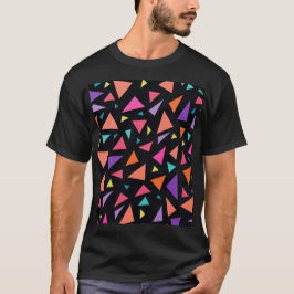 マルチカラーの三角形の幾何学模様 Tシャツ