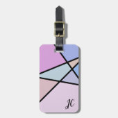 マルチカラーの幾何学的な線と形 ラゲッジタグ (正面縦)