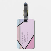 マルチカラーの幾何学的な線と形 ラゲッジタグ (裏面縦)
