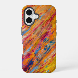 マルチカラーの模様のスマホケース iPhone 16ケース