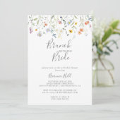 マルチカラーの花のブランチと花嫁のシャワー 招待状 (スタンド正面)