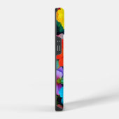 マルチカラーの花柄ボタニカルデザイン-75647 iPhoneケース (右側面)