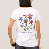 マルチカラーの花 春の訪れ Tシャツ (裏面)