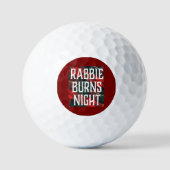 マルチカラーのBurns Night Celebrationフライヤー ゴルフボール (正面)