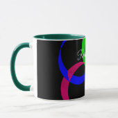 マルチカラーインターチェンジ幾何学コーヒーマグ マグカップ (左)