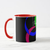 マルチカラーインターチェンジ幾何学コーヒーマグ マグカップ (左)