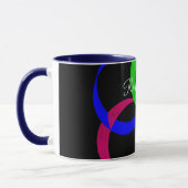 マルチカラーインターチェンジ幾何学コーヒーマグ マグカップ (左)