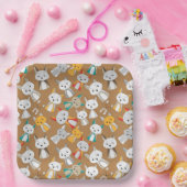 マルチカラーキツネ漫画 ペーパープレート (パーティー)