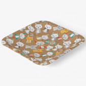 マルチカラーキツネ漫画 ペーパープレート (傾斜あり)