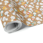 マルチカラーキツネ漫画 ラッピングペーパー (ロールコーナー)