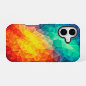 マルチカラーキュビズム絵画 iPhone 16ケース (裏面横)