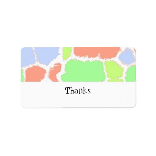 マルチカラーキリン毛皮パターンラベル ラベル (正面)