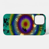 マルチカラーサークル柄 iPhoneケース (裏面横)