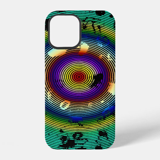 マルチカラーサークル柄 iPhoneケース (裏面)