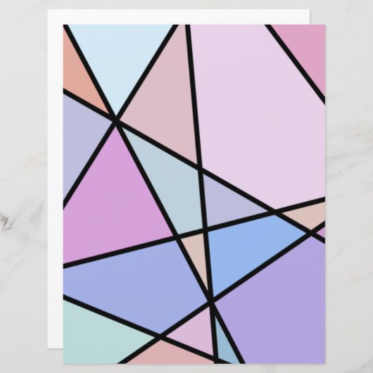 マルチカラージオメトリックシェイプ スクラップブックペーパー (正面/裏面)