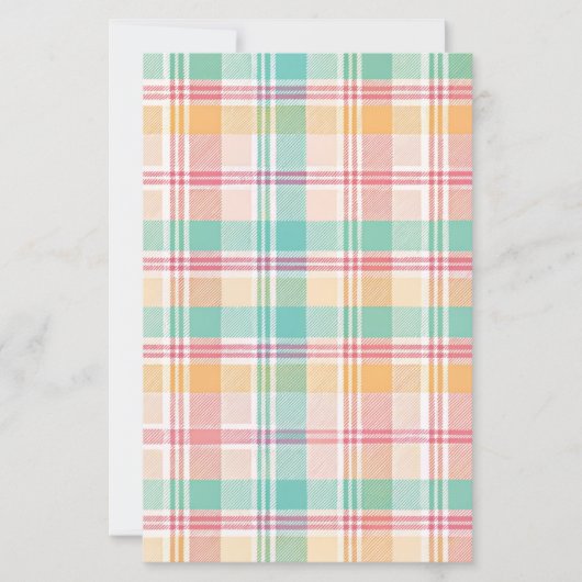 マルチカラーチェック柄のスクラップブック用紙 (正面)