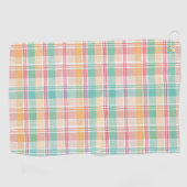 マルチカラーチェック柄 ゴルフタオル (横)