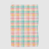 マルチカラーチェック柄 ゴルフタオル (正面)