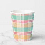 マルチカラーチェック柄 紙コップ (裏面)