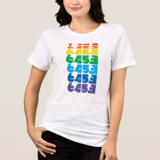 マルチカラーブロックデザインTシャツ レディース 6453 トライブレンドＴシャツ