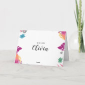 マルチカラーリーフ ブライダルシャワー サンキューカード (裏面)