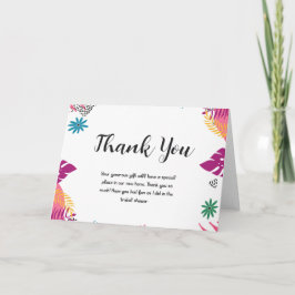 マルチカラーリーフ ブライダルシャワー サンキューカード