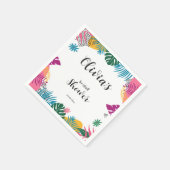 マルチカラーリーフ ブライダルシャワー スタンダードカクテルナプキン (角)