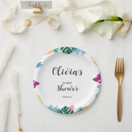 マルチカラーリーフ ブライダルシャワー ペーパープレート