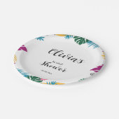 マルチカラーリーフ ブライダルシャワー ペーパープレート (アングル)