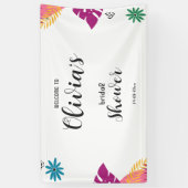 マルチカラーリーフ ブライダルシャワー 横断幕 (縦)