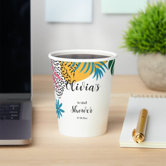 マルチカラーリーフ ブライダルシャワー 紙コップ (インサイチュ)