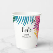 マルチカラーリーフ ブライダルシャワー 紙コップ (裏面)