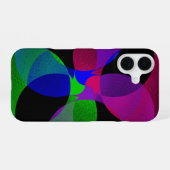 マルチカラー幾何学フュージョンiPhone 16ケース iPhone 16ケース (裏面横)