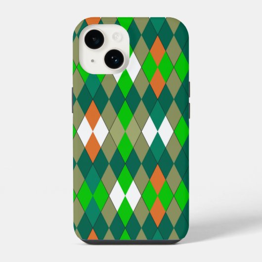 マルチカラー幾何学模様菱形ミニマリズム iPhoneケース (裏面)