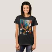 マルチカラー抽象アートTシャツ Tシャツ (正面フル)