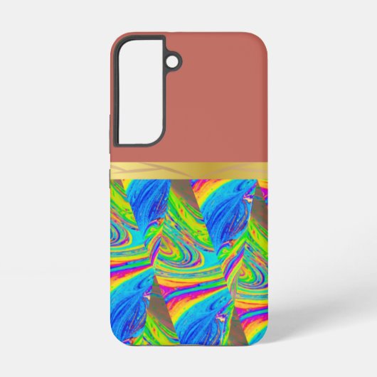 マルチカラー抽象カリスコープ SAMSUNG GALAXYケース (裏面)