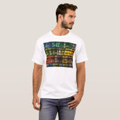 マルチカラー抽象織り Tシャツ (正面フル)