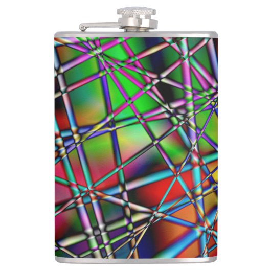マルチカラー抽象芸術フラスコ フラスク (正面)