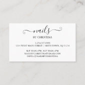 マルチカラー爪、 ネイルポーランドボトル 名刺 (裏面)