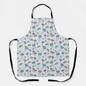 マルチカラー発光クラゲ柄 エプロン (正面)