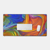 マルチカラー絵を描スワーズフローデザイン デスクマット (キーボード&マウス)