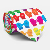 マルチカラー編み込みミトン Thunder_Cove ネクタイ (ロール)