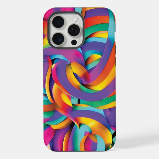 マルチカラー背景 iPhoneケース (裏面)
