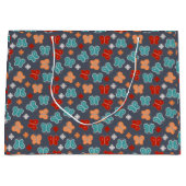 マルチカラー蝶の漫画 ラージペーパーバッグ (正面)