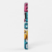 マルチカラー韓国フォントバックグラウンド&独自の名前 Case-Mate iPhoneケース (裏面/右)