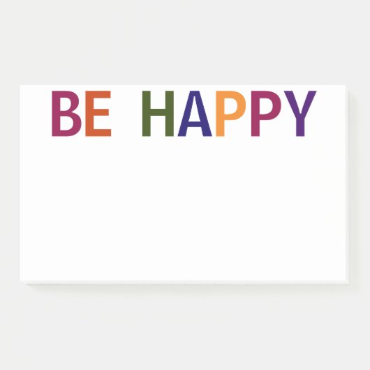 マルチカラー10×6 Be Happy ポストイット (正面)